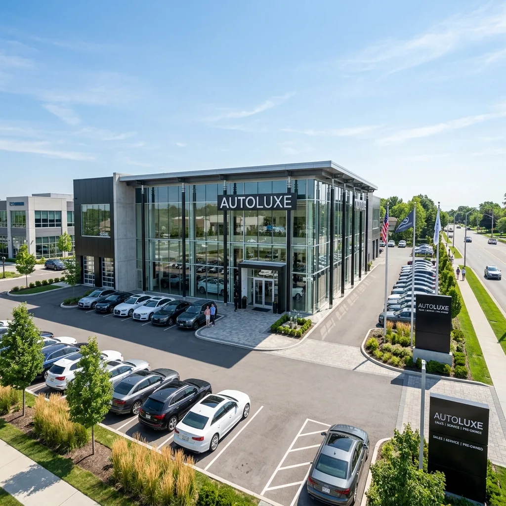 Фасад дилерского центра Geely в Астрахани